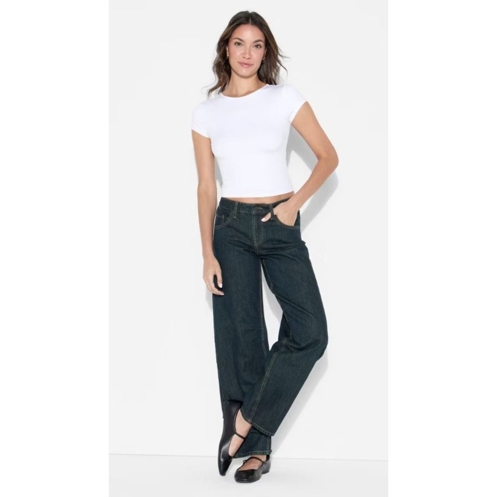 wild fable High-Rise Wide-Leg Jeans in Dark Indigo
